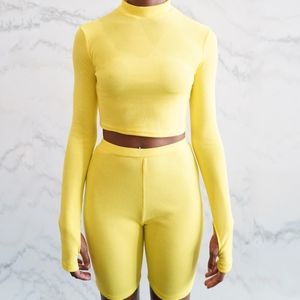 The Neon Yellow Biker Set